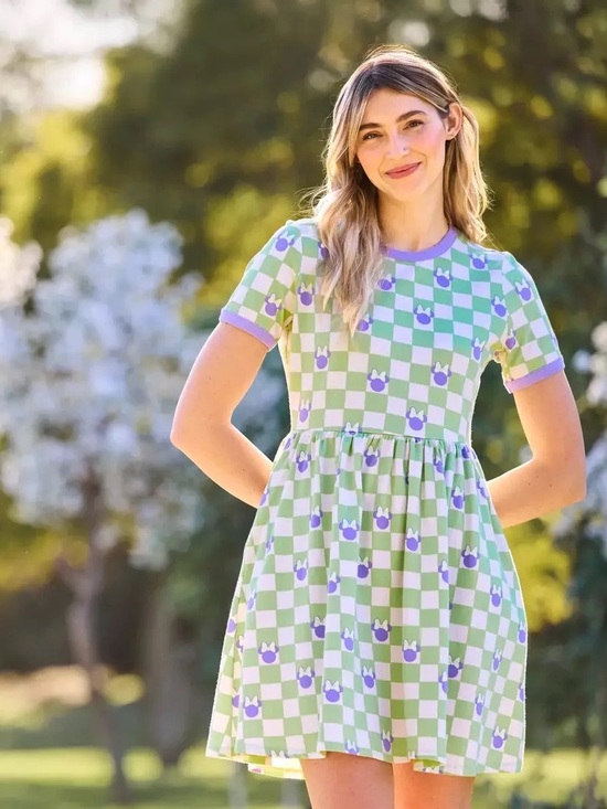 Disney Dresses & Skirts - Disney Her Universe Minnie Mouse Checkerboard Icon Fit & Flare Mini Dress XL